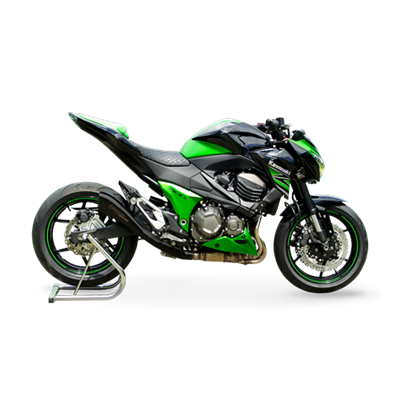 Moto exhaust HP Corse HYDROFORM BLACK Kawasaki Z 800E 2013 - 2016