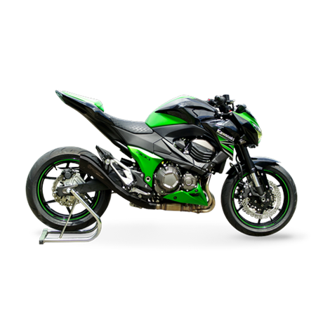 Moto Auspuff HP Corse HYDROFORM BLACK Kawasaki Z 800E 2013 - 2016