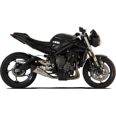 Moto exhaust HP Corse EVOXTREME 260mm SATIN Triumph STREET TRIPLE 765 S/R/RS 2017 - 2022