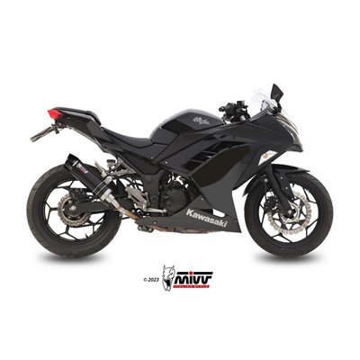Moto exhaust MIVV GP-C BLACK with carbon cap KAWASAKI NINJA 300 2013  -  2016