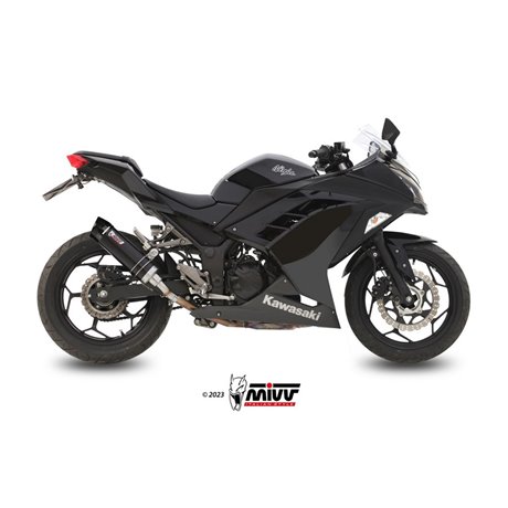 Moto exhaust MIVV GP-C BLACK with carbon cap KAWASAKI NINJA 300 2013  -  2016
