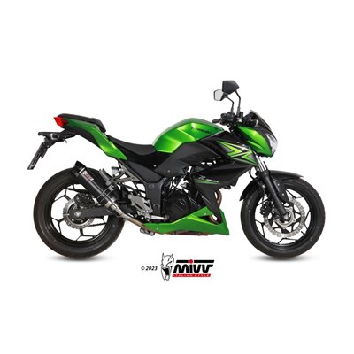 Moto exhaust MIVV GP-C BLACK with carbon cap KAWASAKI Z300 2015  -  2016