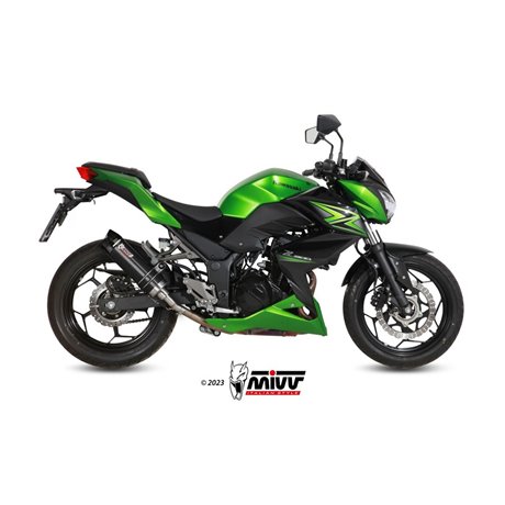 Moto exhaust MIVV GP-C BLACK with carbon cap KAWASAKI Z300 2015  -  2016